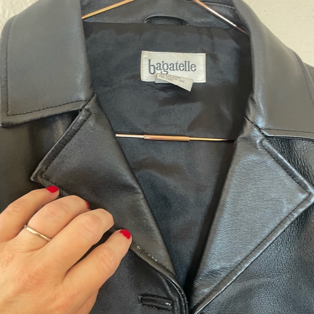 Bagatelle Black Leather Jacket - Picture 4 of 8